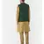 Printed Deep Green & Brown Color Dupion Silk Jacket with Kurta Set