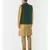 Printed Deep Green & Brown Color Dupion Silk Jacket with Kurta Set