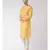 Yellow & Cream Color Jacquard Silk Kurta with Churidar set
