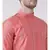 Coral Pink & Cream Color Jacquard Silk Kurta with Churidar set