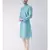 Sky Blue & Cream Color Jacquard Silk Kurta with Churidar set