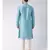 Sky Blue & Cream Color Jacquard Silk Kurta with Churidar set