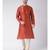 Orange & Cream Color Dupion Silk Kurta with Churidar set