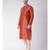 Orange & Cream Color Dupion Silk Kurta with Churidar set