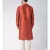 Orange & Cream Color Dupion Silk Kurta with Churidar set