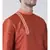 Orange & Cream Color Dupion Silk Kurta with Churidar set