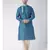 Blue & Cream Color Dupion Silk Kurta with Churidar set