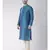 Blue & Cream Color Dupion Silk Kurta with Churidar set