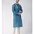 Blue & Cream Color Dupion Silk Kurta with Churidar set