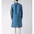 Blue & Cream Color Dupion Silk Kurta with Churidar set