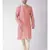 Peach & Cream Color Jacquard Silk Kurta with Churidar set