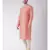 Peach & Cream Color Jacquard Silk Kurta with Churidar set