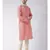 Peach & Cream Color Jacquard Silk Kurta with Churidar set