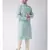 Blue & Cream Color Jacquard Silk Kurta with Churidar set