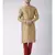 Brown & Red Color Dupion Silk Kurta with Churidar set