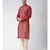 Red & Cream Color Dupion Silk Kurta with Churidar set