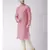 Coral Pink & Cream Color Jacquard Cotton Kurta with Churidar set