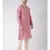 Coral Pink & Cream Color Jacquard Cotton Kurta with Churidar set