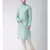 Green & Cream Color Jacquard Cotton Kurta with Churidar set