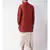 Red & Off White Color Dupion Silk Pathani Kurta with Dhoti Set