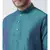 Blue & Red Color Dupion Silk Pathani Kurta with Dhoti Set