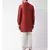 Red & Off White Color Dupion Silk Pathani Kurta with Dhoti Set