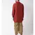 Red & Brown Color Dupion Silk Pathani Kurta with Dhoti Set
