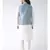 Blue & Off White Color Dupion Silk Kurta Jacket Set