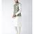 Green & Off White Color Dupion Silk Kurta Jacket Set