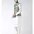 Green & Off White Color Dupion Silk Kurta Jacket Set