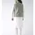 Green & Off White Color Dupion Silk Kurta Jacket Set