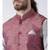 Red & Silver Color Dupion Silk Kurta Jacket Set