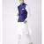 Royal Blue & Off White Color Dupion Silk Kurta Jacket Set