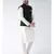 Black & Off White Color Dupion Silk Kurta Jacket Set