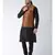 Copper & Black Color Dupion Silk Kurta Jacket Set
