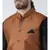 Copper & Black Color Dupion Silk Kurta Jacket Set