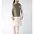 Green & Cream Color Dupion Silk Kurta Jacket Set