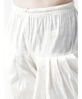 Dupion Silk Off White Color Patiala for Men 5