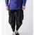 Dupion Silk Black Color Patiala for Men