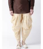 Dupion Silk Cream Color Patiala for Men