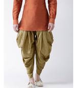 Dupion Silk Brown Color Patiala for Men