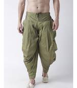 Dupion Silk Green Color Patiala for Men