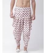 Printed Off White Color Patiala for Men