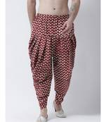 Printed Red Color Patiala for Men