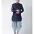 Printed Sky Blue Color Patiala for Men