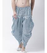 Printed Sky Blue Color Patiala for Men