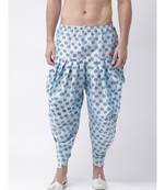 Printed Sky Blue Color Patiala for Men