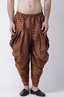 Printed Copper Color Patiala for Men