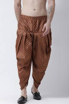 Printed Copper Color Patiala for Men