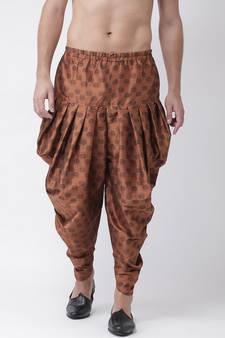 Printed Copper Color Patiala for Men